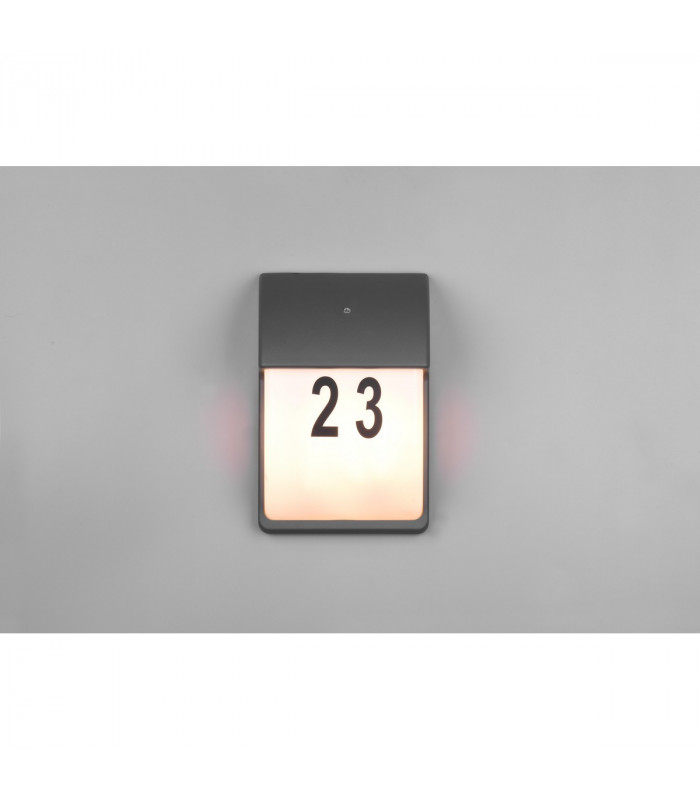 Mersey Modern 2 Light Outdoor Flush Wall Lamp Anthracite IP44 with Dusk sensor-5