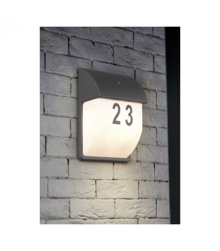 Mersey Modern 2 Light Outdoor Flush Wall Lamp Anthracite IP44 with Dusk sensor-6