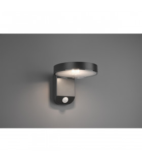 Posadas Modern Outdoor Modern Wall Lamp Anthracite 3000K IP44 with PIR-2