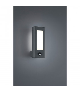 Rhine Modern 2 Light Outdoor Modern Wall Lamp Anthracite 3000K IP54 with PIR-2