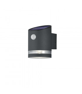 Salta Modern Outdoor Modern Wall Lamp Anthracite 3000K IP44 with PIR-1