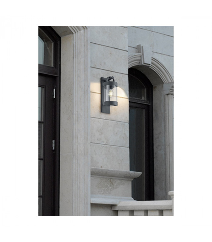 Sambesi Modern Outdoor Wall Lantern Anthracite IP44 with Dusk sensor-3