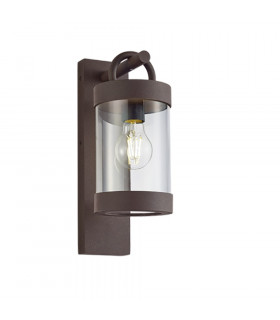 Sambesi Modern Outdoor Wall Lantern Rusty IP44 with Dusk sensor-1
