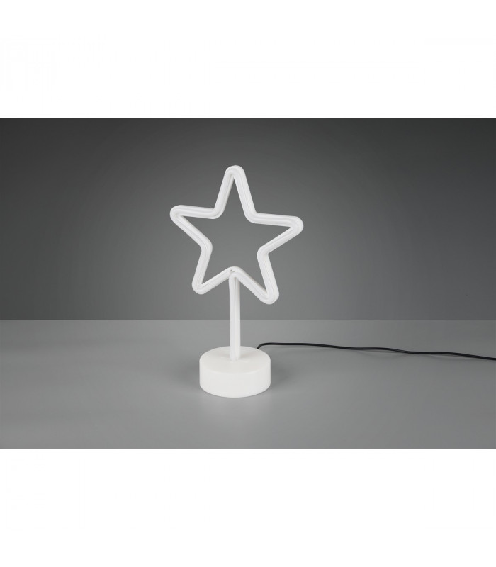 Star Fun Table Lamp White USB Connection-2