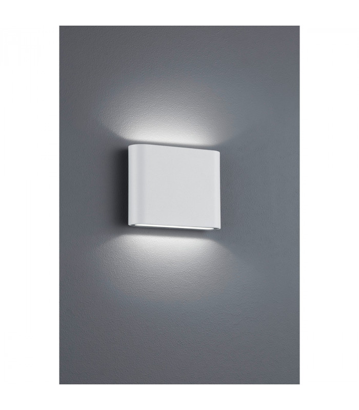 Thames Ii Modern 11cm 2 Light Outdoor Up Down Wall Lamp White Matt 3000K IP54-2