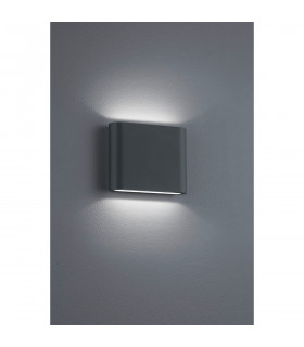 Thames Ii Modern 11cm 2 Light Outdoor Up Down Wall Lamp Anthracite 3000K IP54-2