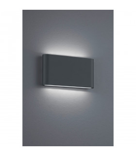 Thames Ii Modern 17cm 2 Light Outdoor Up Down Wall Lamp Anthracite 3000K IP54-2
