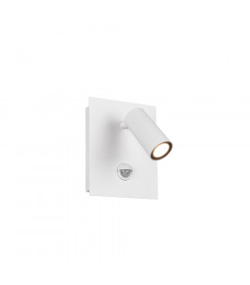 Tunga Modern Outdoor Spotlight White Matt 3000K IP54 with PIR-1