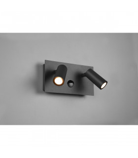 Tunga Modern 2 Light Outdoor Spotlight Anthracite 3000K IP54 with PIR-2