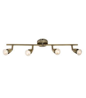 Adjustable 4 Light Spotlight Antique Brass, GU10 - 1