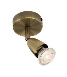 Adjustable 1 Light Spotlight Antique Brass, GU10 - 1