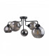 Cosmo Multi Arm Semi Flush Ceiling Light Black, 70cm, 5x E27