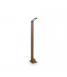 Agos Integrated LED Outdoor Tall Bollard Brown 730Lm 4000K IP54