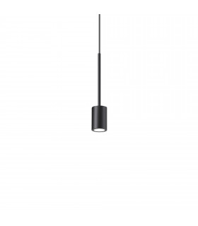 Archimede Integrated LED CylinderPendant Ceiling Light Black 250Lm 3000K