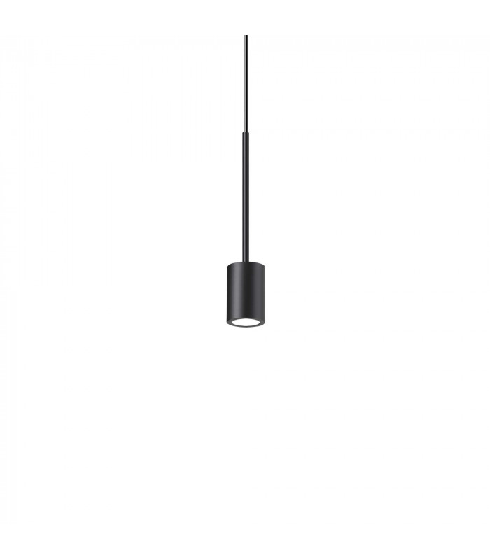 Archimede Integrated LED CylinderPendant Ceiling Light Black 250Lm 3000K