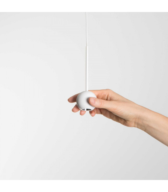 Archimede Integrated LED Globe Pendant Ceiling Light White 250Lm 3000K-3