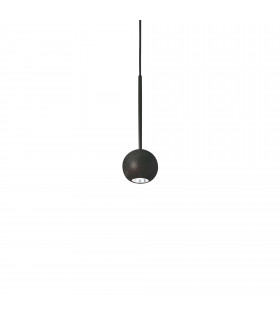 Archimede Integrated LED Globe Pendant Ceiling Light Black 250Lm 3000K