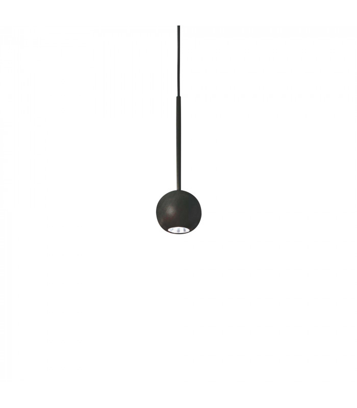 Archimede Integrated LED Globe Pendant Ceiling Light Black 250Lm 3000K