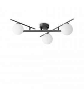Atlas 3 Light Globe Ceiling Light Black