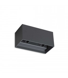 Atom 4 Light Integrated LED Outdoor Up Down Wall Lamp Anthracite 2100Lm 3000K IP54