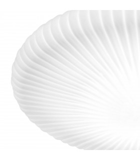 Atrium Integrated LED Patterned Glass Flush Ceiling Light White 1200Lm 3000K-2