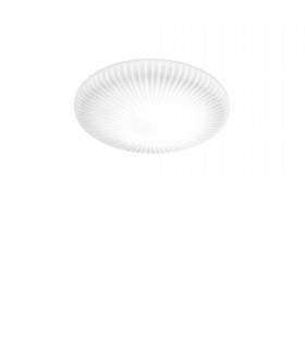 Atrium Integrated LED Patterned Glass Flush Ceiling Light White 3600Lm 3000K