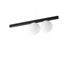 Binomio 2 Light Globe Ceiling Light Black