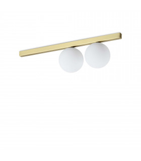Binomio 2 Light Globe Ceiling Light Brass
