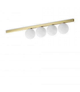 Binomio 4 Light Globe Ceiling Light Brass