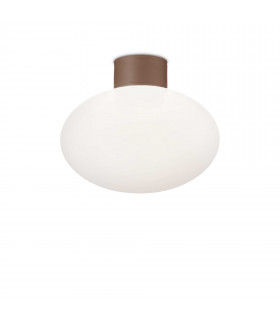 Clio Globe Ceiling Light Coffee Brown IP44 (Shade Sold Separately)