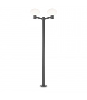 Clio 2 Light Outdoor Lamp Posts Anthracite Grey IP44 (Shade Sold Separately)