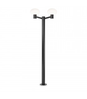 Clio 2 Light Outdoor Lamp Posts Black IP44 (Shade Sold Separately)