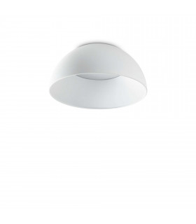 Corolla Integrated LED Bowl Semi Flush Ceiling Light White 2800Lm 3000K
