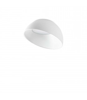 Corolla II Integrated LED Bowl Semi Flush Ceiling Light White 2800Lm 3000K