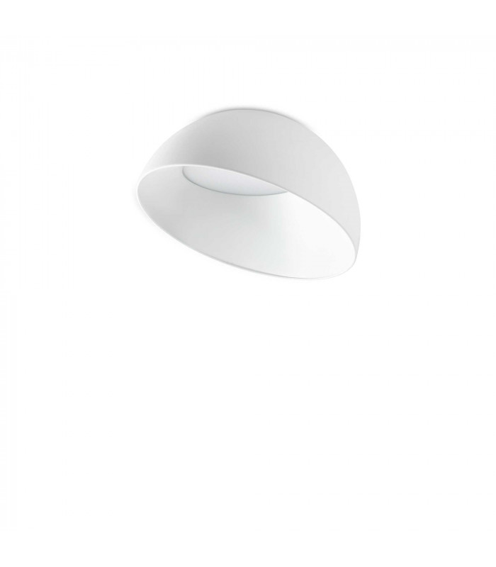 Corolla II Integrated LED Bowl Semi Flush Ceiling Light White 2800Lm 3000K