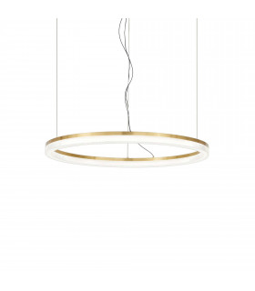 Crown Integrated LED Pendant Ceiling Light Brass 3000Lm 3000K