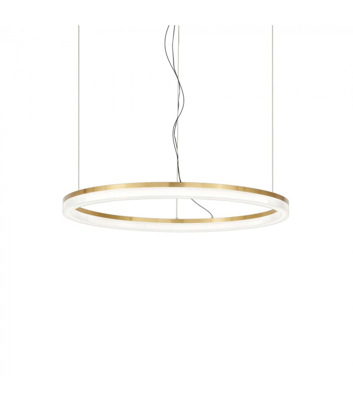 Crown Integrated LED Pendant Ceiling Light Brass 3000Lm 3000K
