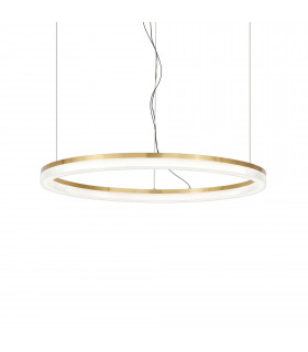 Crown Integrated LED Pendant Ceiling Light Brass 4300Lm 3000K