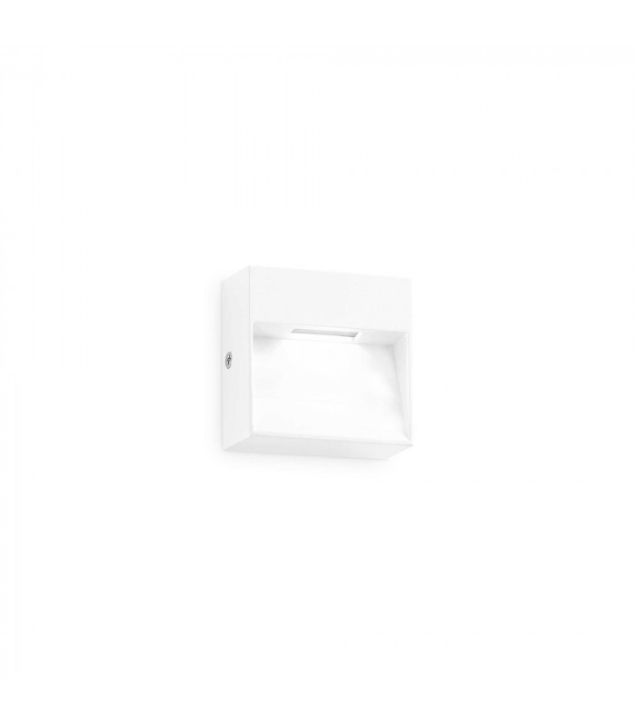 Dedra Integrated LED Outdoor Square Flush Wall Lamp White 160Lm 3000K IP65