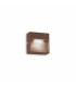 Dedra Integrated LED Outdoor Square Flush Wall Lamp Coffee 160Lm 3000K IP65