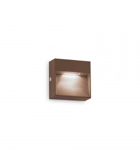 Dedra Integrated LED Outdoor Square Flush Wall Lamp Coffee 160Lm 3000K IP65