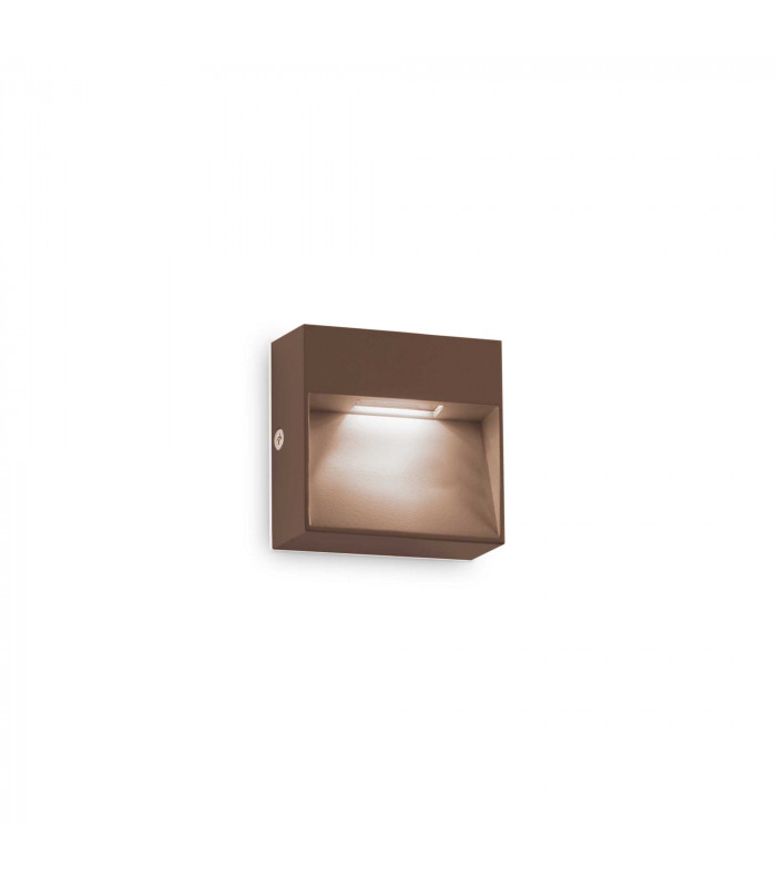 Dedra Integrated LED Outdoor Square Flush Wall Lamp Coffee 160Lm 3000K IP65