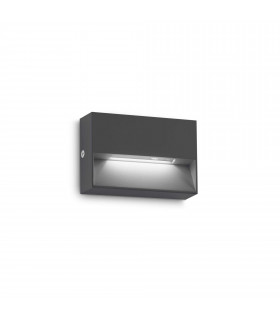 Dedra Integrated LED Outdoor Rectangle Flush Wall Lamp Anthracite 160Lm 3000K IP65