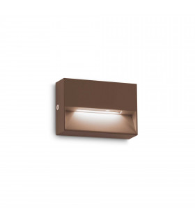 Dedra Integrated LED Outdoor Rectangle Flush Wall Lamp Coffee 160Lm 3000K IP65-1