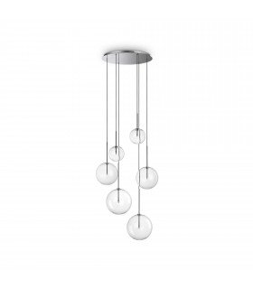 Equinoxe 6 Light Cluster Pendant Ceiling Light Chrome