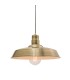1 Light Dome Ceiling Pendant Gloss Antique Brass Plate, E27 - 1