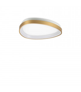 Gemini 42cm ON-OFF Integrated LED Semi Flush Light Brass 3000Lm 3000K