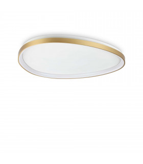 Gemini 81cm ON-OFF Integrated LED Semi Flush Light Brass 5400Lm 3000K
