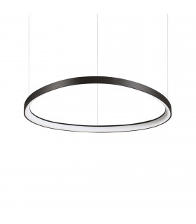 Gemini 81cm DALI Integrated LED Pendant Ceiling Light Black 7600Lm 3000K
