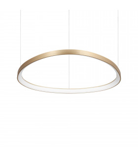 Gemini 81cm DALI Integrated LED Pendant Ceiling Light Brass 7600Lm 3000K
